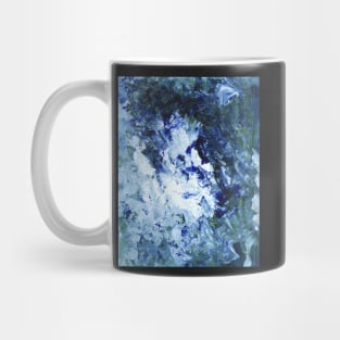 Blue Crystal Rock Abstract Art Design Mug